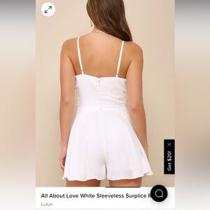 White sleeveless romper
